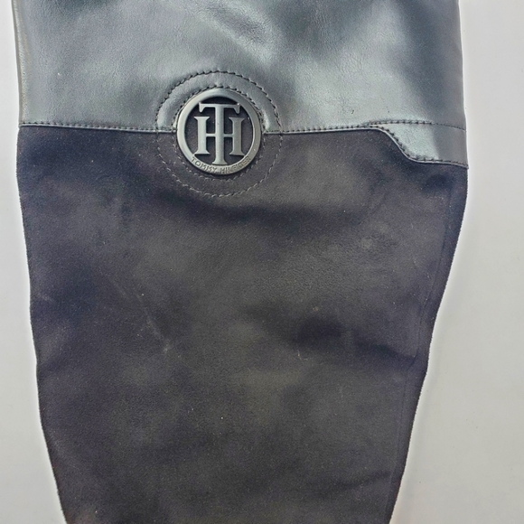 T. Hilfiger MADELEN Black Riding Knee Boots Size 6.5 - EUC! - Picture 4 of 16
